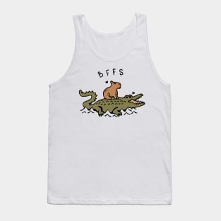 Capybara and Crocodile BFFS Best Friends Forever Tank Top